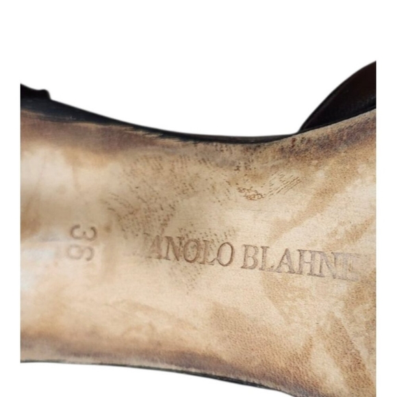 Manolo Blahnik Leather D'Orsay Pumps Size EU 36/US 6 - Picture 10 of 11